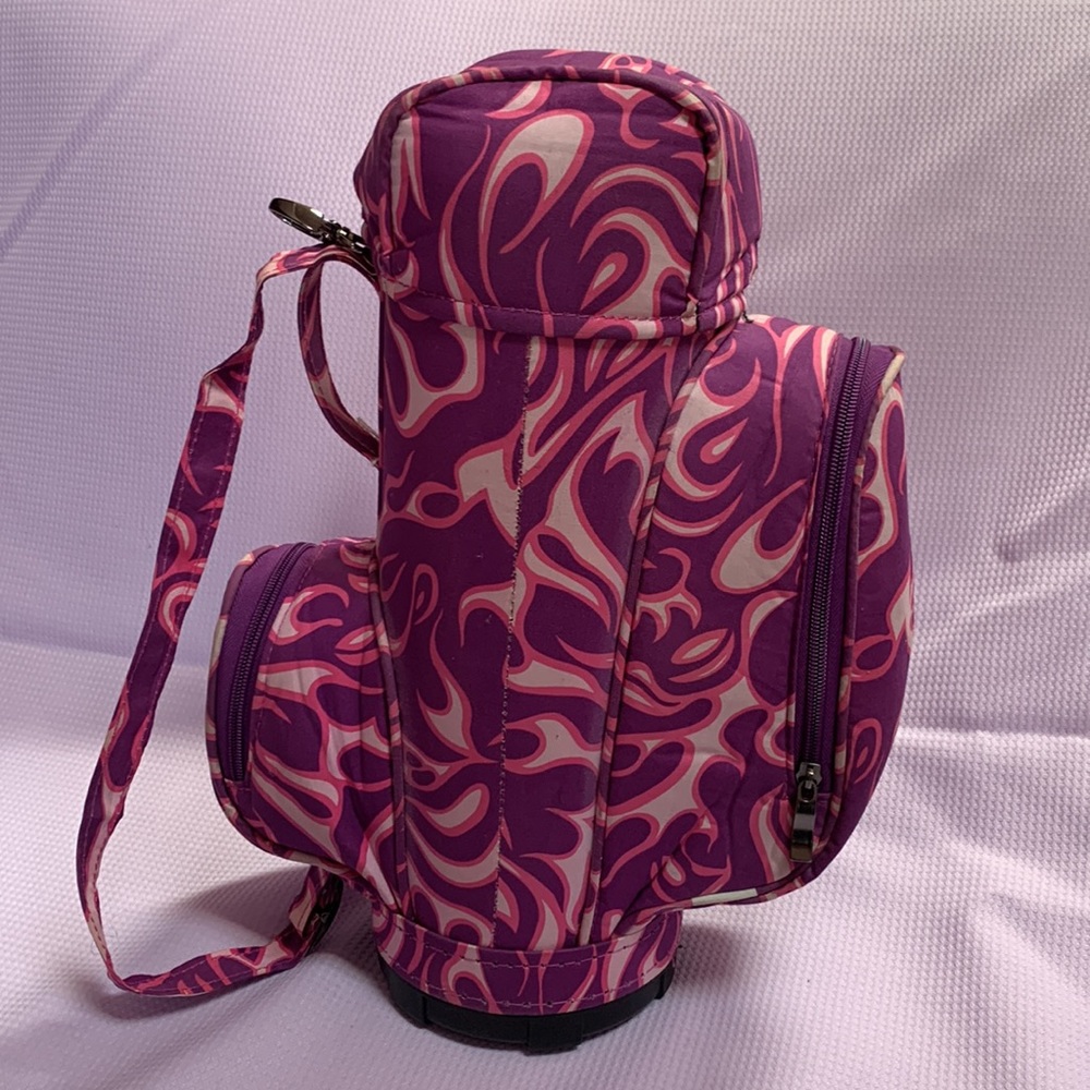 Unused wine coolers green, and purple with pink swirls. Blue is out of stock.